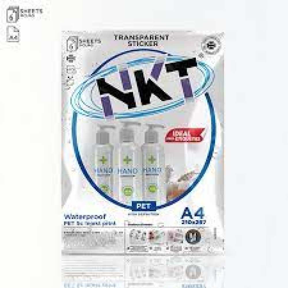 PAPEL ADHESIVO A4 TRANSPARENTE GLOSSY /6H EMPLAST