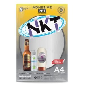 PAPEL ADHESIVO A4 PLATEADO GLOSSY /6H EMPLASTICAD 210x297