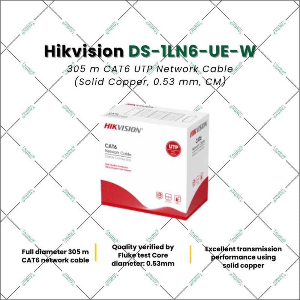 Hikvision - Cable al por mayor - 305 m - 5.8 mm - UTP - CAT 6 - sólido - blanco, RAL 9003 - Imagen 3