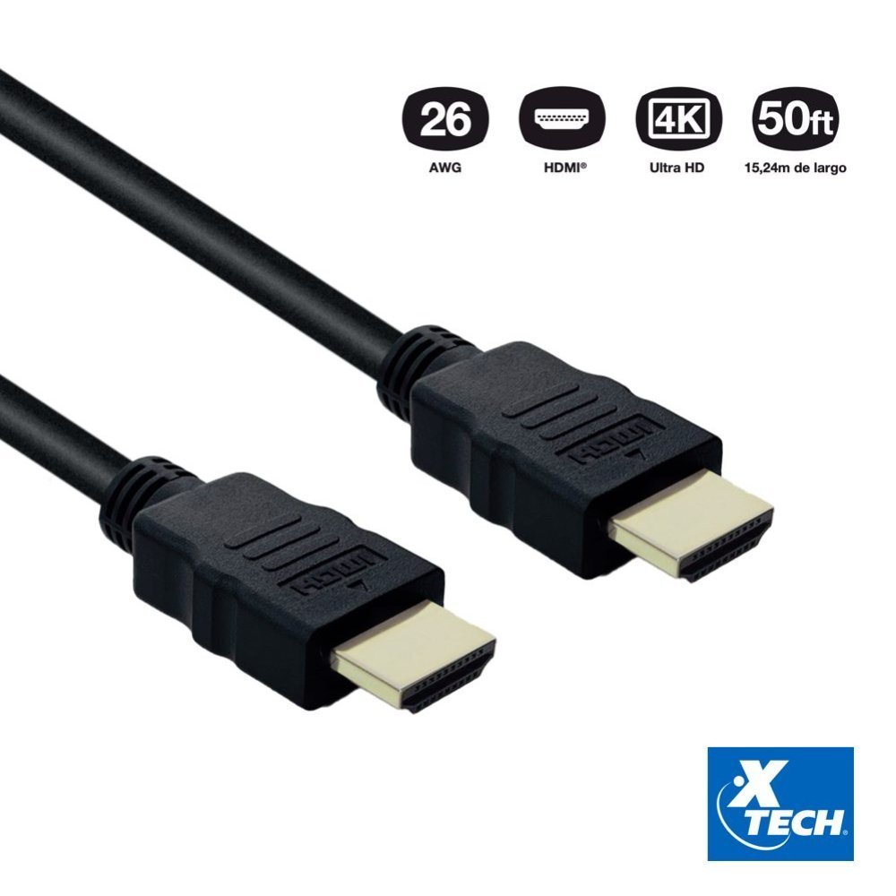 Xtech - Video / audio cable - HDMI - HDMI - 50ft-m/m-XTC-383 - Imagen 2