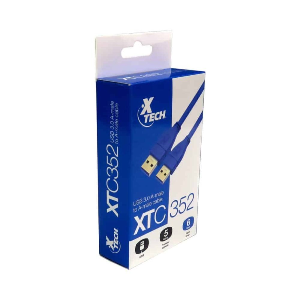 Xtech - USB cable - Blue - 6ft USB 3.0 cable - Imagen 2