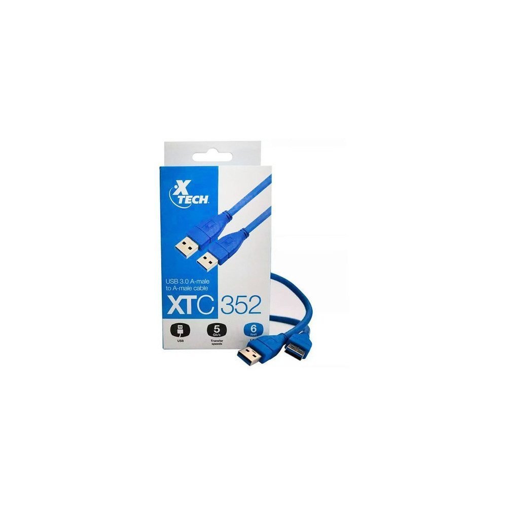 Xtech - USB cable - Blue - 6ft USB 3.0 cable - Imagen 3