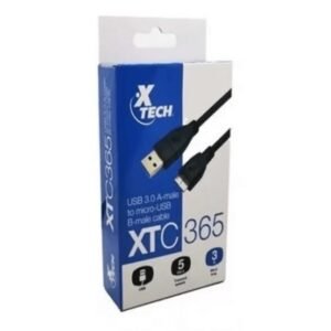 Xtech - XTC-365 - Data cable - USB to Micro USB 3.0 - 91 cm - Black - 3ft for hard drives