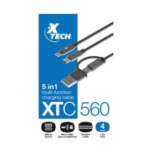 Xtech - USB cable - USB Type A or C - Micro USB or Lightning and USB type C - 1.2 m - only chargingXTC-560