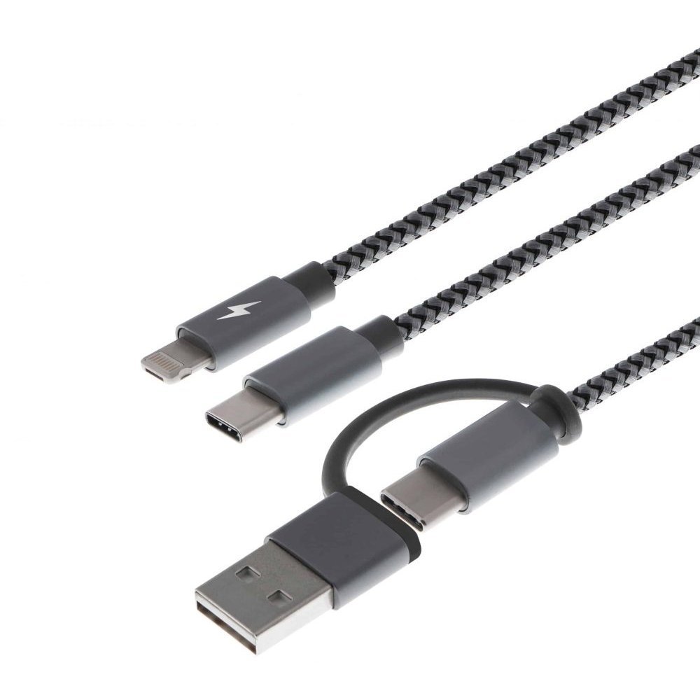 Xtech - USB cable - USB Type A or C - Micro USB or Lightning and USB type C - 1.2 m - only chargingXTC-560 - Imagen 4