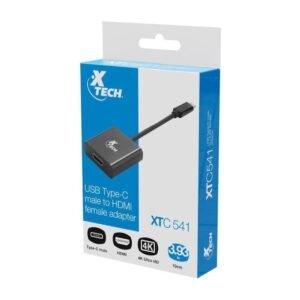 Xtech - Video adapter - USB Type C - HDMI - Black - (m) to (f) XTC-541