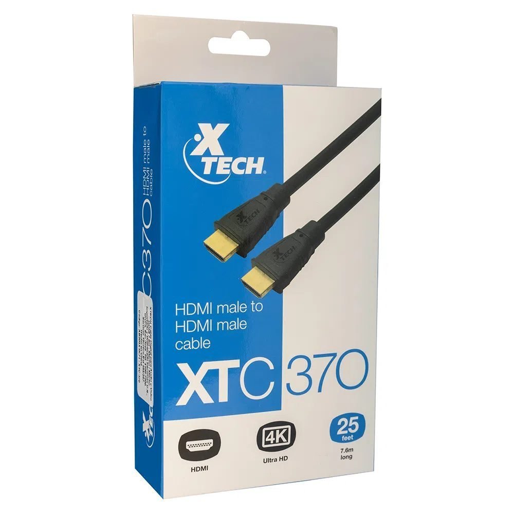 Xtech - Video / audio cable - HDMI - 19 pin HDMI Macho Macho Type A - 25ft long - Imagen 4