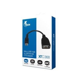Xtech - USB cable - 5 pin Micro-USB Type B - 4 pin USB Type B - Black - XTC-368