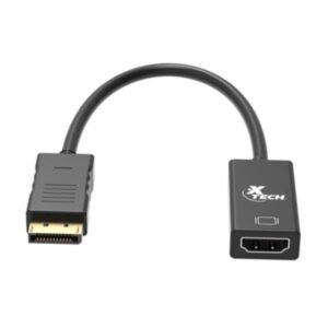 Xtech - Display adapter - 20 pin DisplayPort - 19 pin HDMI Type A - Black - Dis Pt (m) to HDMI (f) XTC-378