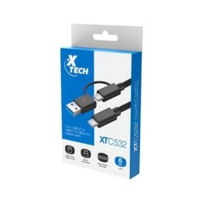 Xtech - USB cable - USB-C USB-A - USB Type C - 1.82 m - 2 in one braided XTC-532