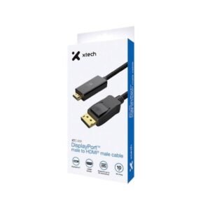 Xtech - Display cable - DisplayPort DP - HDMI - 3 m - Black - DP (m) to HDMI (m) XTC-359
