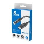 Xtech - Headphone Jack Adapter - 24 pin USB-C - 3.5mm TRRS - 10 cm - Black - USB-C (M) to 3.5 mm(f) XTC-509