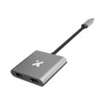 Xtech - Video adapter - USB Type C - Dual HDMI - Metal silver - 4K XTC-548