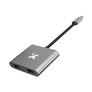 Xtech - Video adapter - USB Type C - Dual HDMI - Metal silver - 4K XTC-548