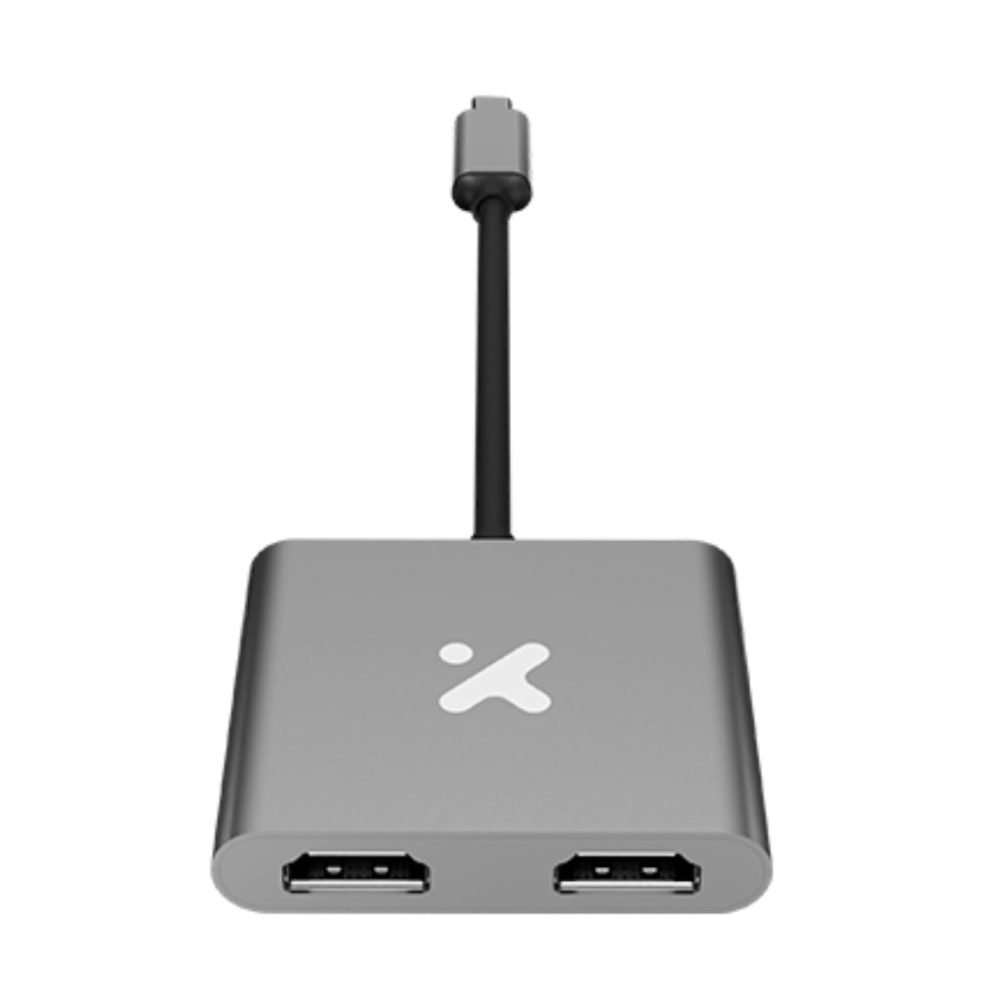 Xtech - Video adapter - USB Type C - Dual HDMI - Metal silver - 4K XTC-548 - Imagen 3