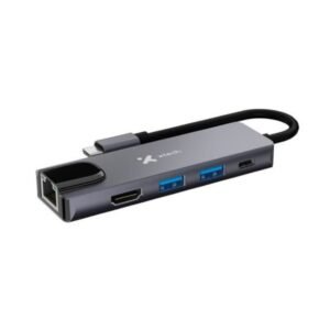 Xtech - Hub - 5 puertos - 5-in-1 USB-C® RJ-45 XTC-5