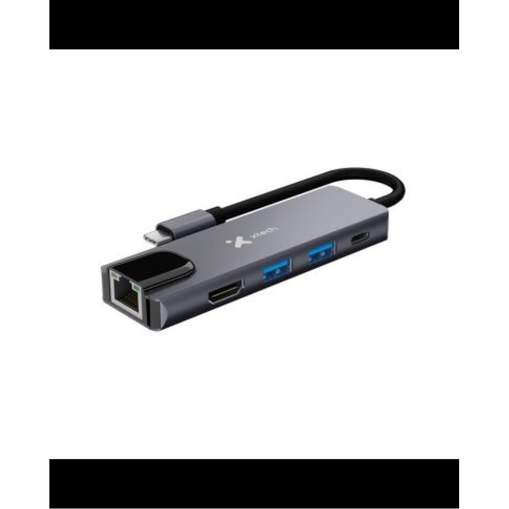 Xtech - Hub - 5 puertos - 5-in-1 USB-C® RJ-45 XTC-5 - Imagen 2