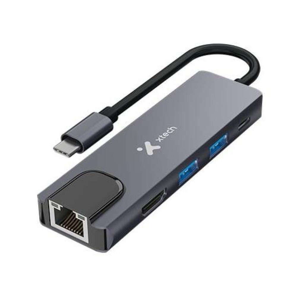 Xtech - Hub - 5 puertos - 5-in-1 USB-C® RJ-45 XTC-5 - Imagen 3