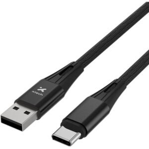 Xtech - USB cable - 4 pin USB Type A - 24 pin USB-C - 1.8 m - Black - Braided-XTC-512
