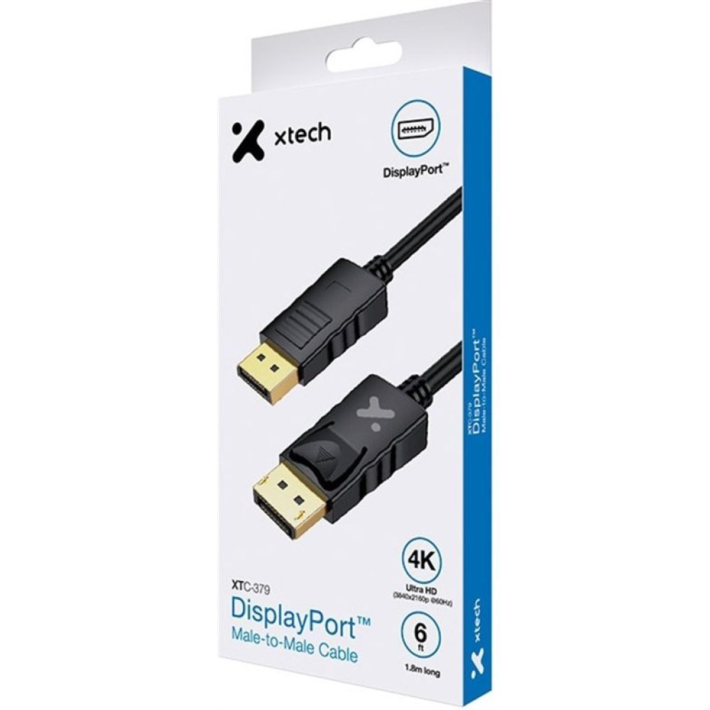 Xtech - DisplayPort cable - DisplayPort male - 1.83 m - All black - XTC-379