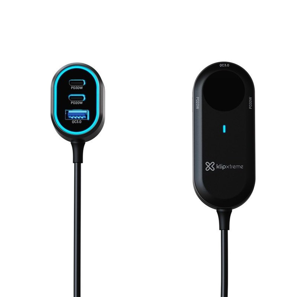 Klip Xtreme KCC-100 - Car power adapter - 100 Watt - 4x 24pin USB-C / 2x 9pin USB-A - Cellular phone / Tablet - Car - Para Smartphones, tablets, small devices - Imagen 4