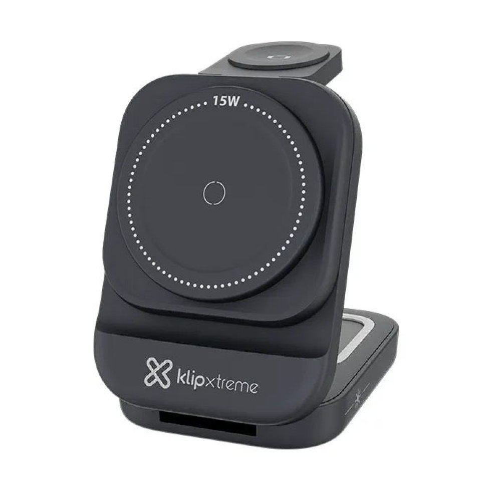 Klip Xtreme KDC-150 - Charging stand / battery charger - 15 Watt - 24 pin USB-C - Cellular phone / Wireless earbuds / Apple AirPods / Apple Watch - Wireless - Para Smartphones - Imagen 3