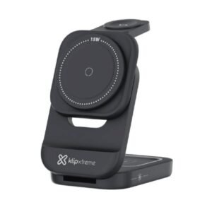 Klip Xtreme - Charging stand / battery charger - 15 Watt - 24 pin USB-C - Cellular phone / Wireless earbuds / Apple AirPods / Apple Watch - Wireless - Para Smartphones