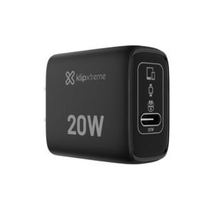 Klip Xtreme - Power converter / charger - 20 Watt - 24 pin USB-C - Cellular phone / Tablet - Wall - Para Smartphones, tablets, small devices