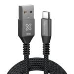 Klip Xtreme - USB cable - 24 pin USB-C - 9 pin USB Type A - 3 m - Black - 30W Braided Fast charging