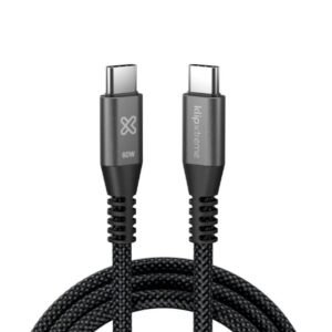 Klip Xtreme - USB cable - 24 pin USB-C - 1 m - Black - 60W Braided Fast charging