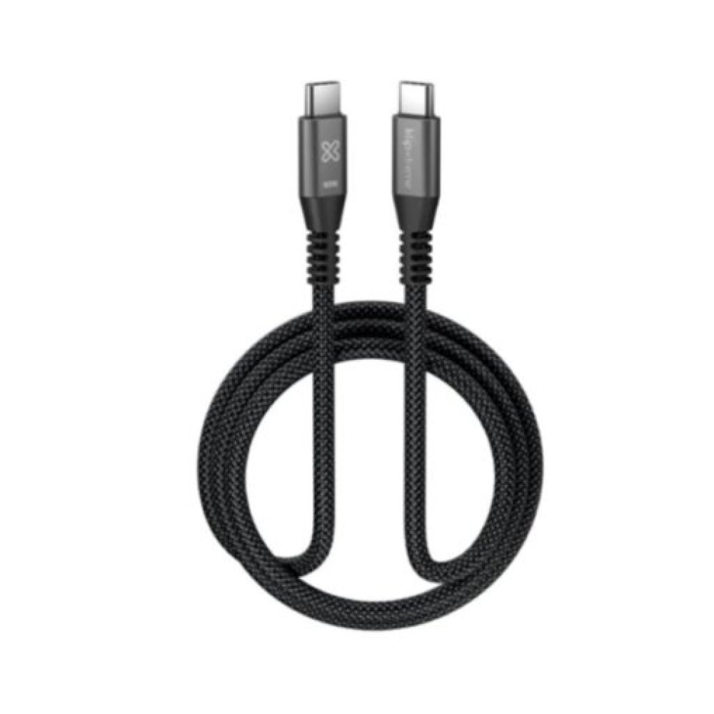 Klip Xtreme - USB cable - 24 pin USB-C - 3 m - Black - 60W Braided Fast charging - Imagen 4