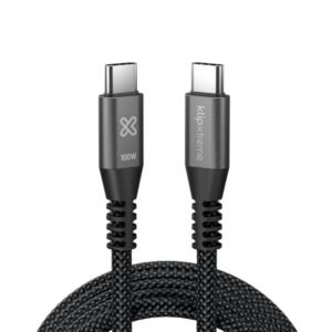Klip Xtreme - USB cable - 24 pin USB-C - 1.8 m - Black - 100W Braided Fast charging