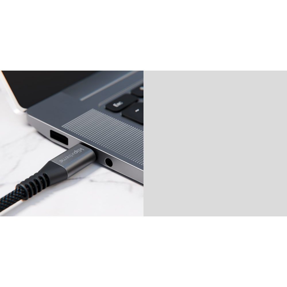 Klip Xtreme - USB cable - 24 pin USB-C - 1.8 m - Black - 100W Braided Fast charging - Imagen 4