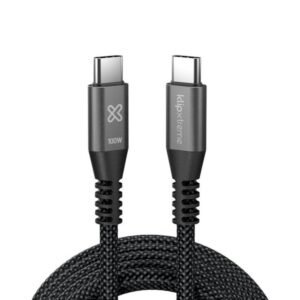 Klip Xtreme - USB cable - 24 pin USB-C - 3 m - Black - 100W Braided Fast charging