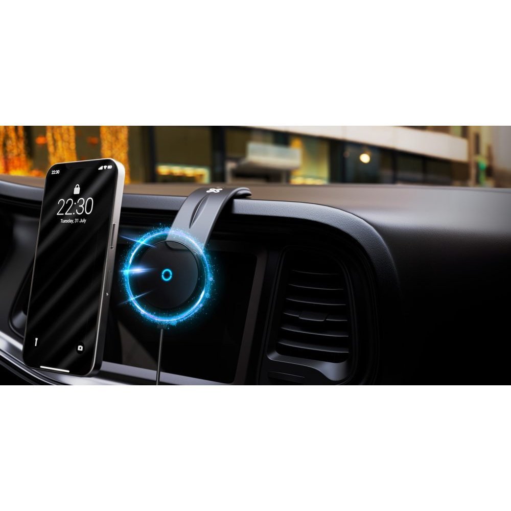 Klip Xtreme - Car wireless charging holder - 15 Watt - 24 pin USB-C - Cellular phone / Wireless earbuds / Apple AirPods / Apple Watch - Wireless - Para Smartphones - Foldable Velcro - Imagen 3