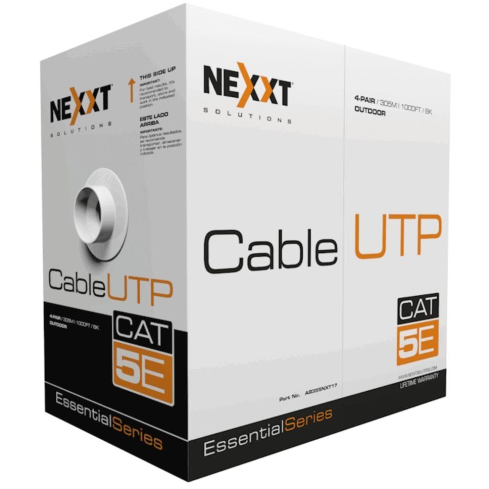 Nexxt Solutions Infrastructure - Outdoor UTP Cat5e - Cable 4P 24AWG - CMX - 305m / 1000ft - negro - Imagen 3