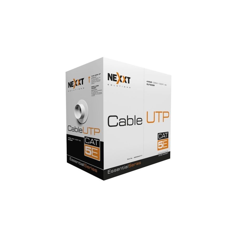 Nexxt Solutions Infrastructure - Outdoor UTP Cat5e - Cable 4P 24AWG - CMX - 305m / 1000ft - negro - Imagen 7