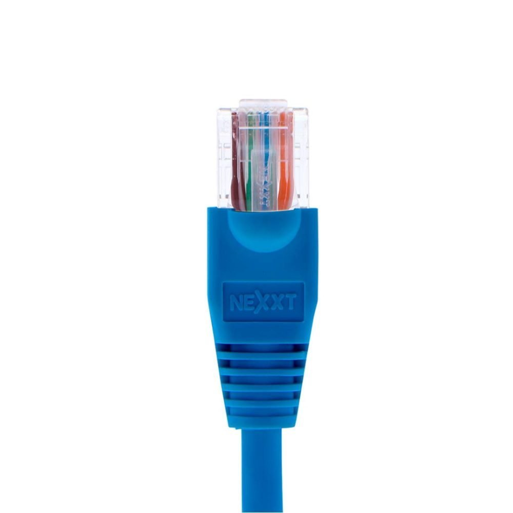 Nexxt - Cable de interconexión - RJ-45 (M) a RJ-45 (M) - 90 cm - UTP - CAT 5e - moldeado, trenzado - azul - Imagen 2