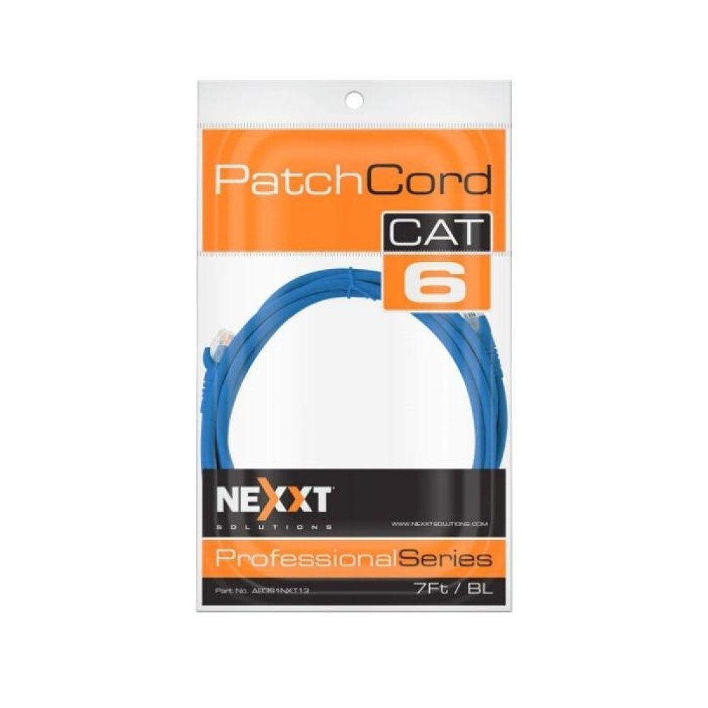 Nexxt - Cable de interconexión - RJ-45 (M) a RJ-45 (M) - 2.1 m - UTP - CAT 6 - trenzado - azul - Imagen 3