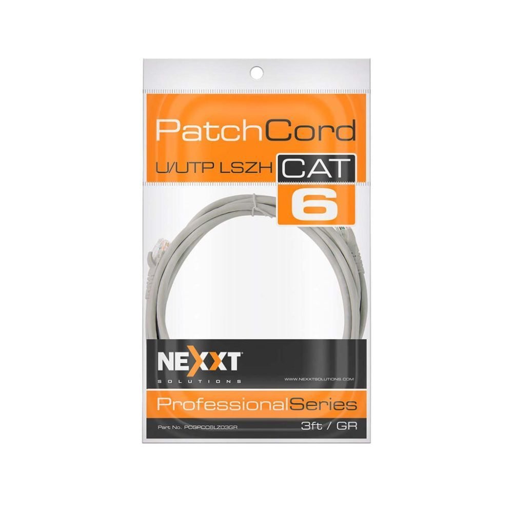 Nexxt Solutions - Patch cable - Unshielded twisted pair (UTP) - Gris - Cat.6 - 90 cm - LSZH Type - Imagen 2