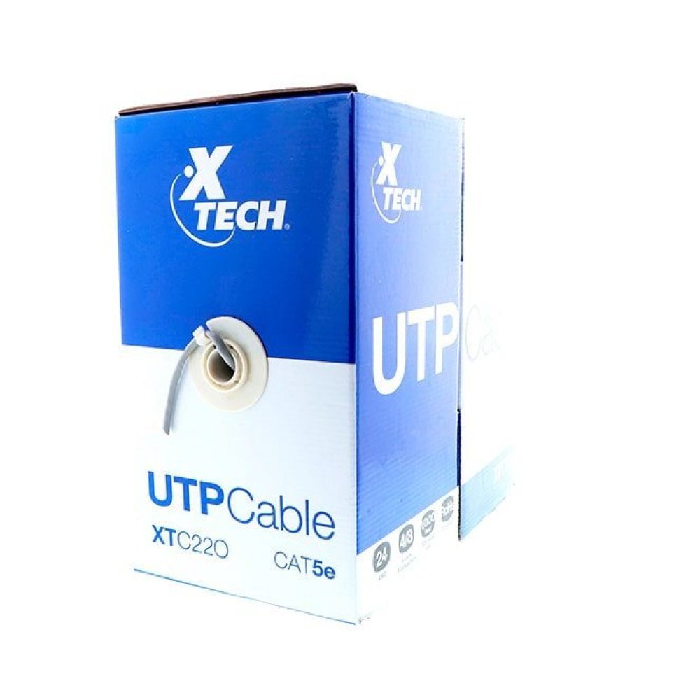Xtech - Cable al por mayor - RJ-45 (M) a RJ-45 (M) - 305 m - UTP - CAT 5e - gris - Imagen 3