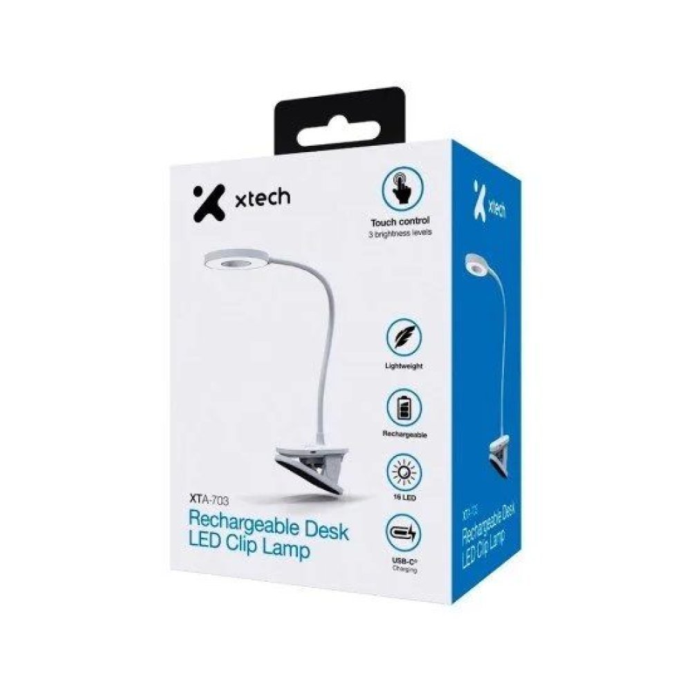 Xtech - Rechargeable Desk LED Clip Lamp - XTA-703 - Imagen 3