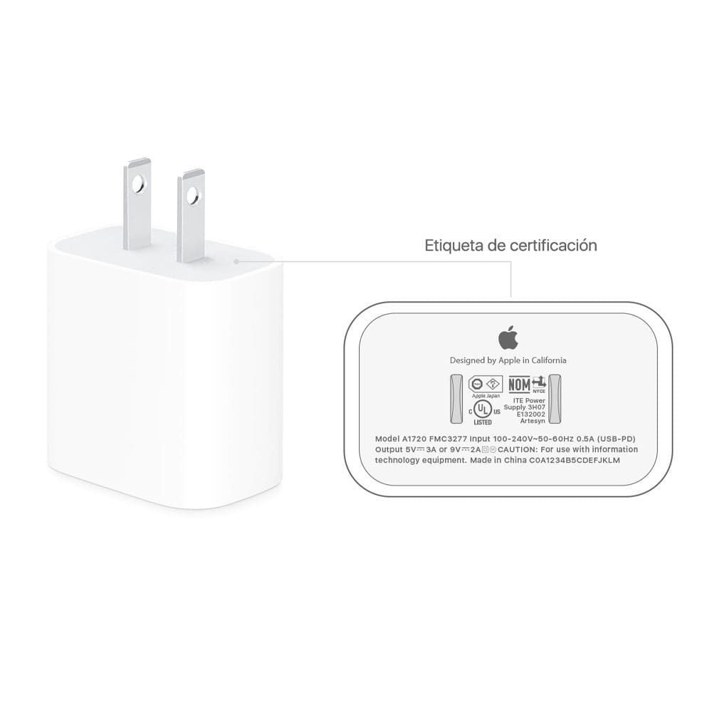 Apple - Power adapter - 20 Watt - Lithium - Para Universal - USB-C - Imagen 2