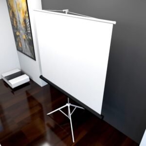 [Empaque Dañado] Klip Xtreme KPS-104 - Pantalla de proyección con trípode - 120" (305 cm) - 4:3 - Blanco mate - blanco