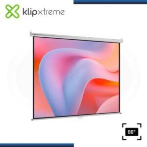 Klip Xtreme KPS-302 - Pantalla de proyección - instalable en el techo, instalable en pared - 86" (218 cm) - 4:3 - Matte White - blanco
