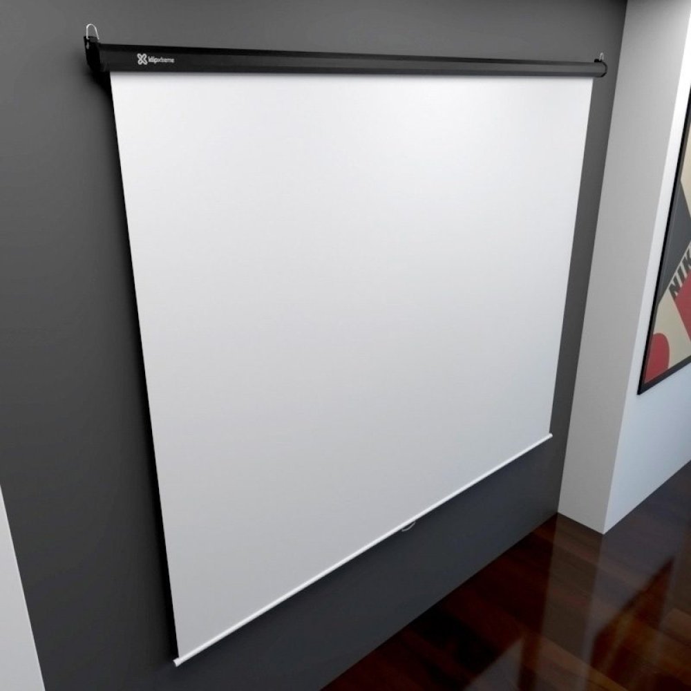 Klip Xtreme KPS-302 - Pantalla de proyección - instalable en el techo, instalable en pared - 86" (218 cm) - 4:3 - Matte White - blanco - Imagen 4