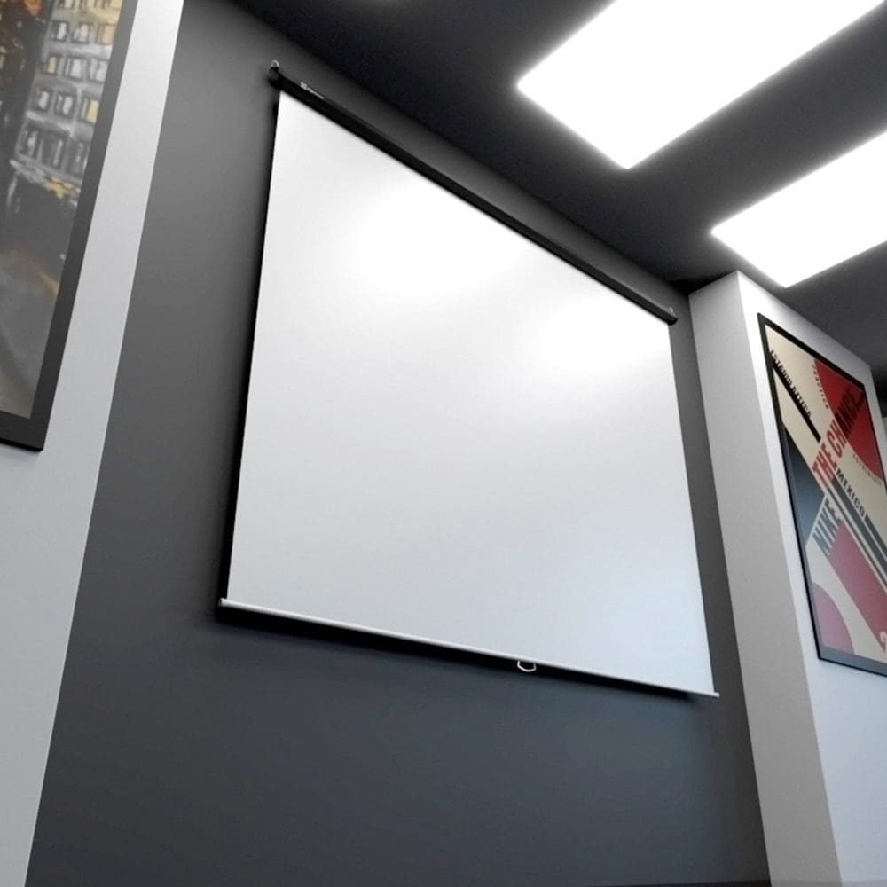 Klip Xtreme KPS-303 - Pantalla de proyección - instalable en el techo, instalable en pared - 100" (254 cm) - 4:3 - Matte White - blanco - Imagen 4