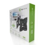 Klip Xtreme KPM-875 - Kit de montaje (placa de contacto, soporte para montaje en pared, brazo oscilante doble) - para pantalla plana - acero con recubrimiento en polvo - negro - tamaño de pantalla: 13"-46" - interfaz de montaje: hasta 400 x 400 mm