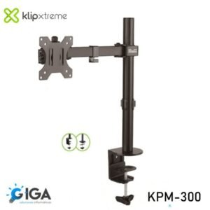Klip Xtreme KPM-300 - Kit de montaje - para pantalla plana - plástico, acero de alta calidad - negro - tamaño de pantalla: 13"-32" - montable en escritorio