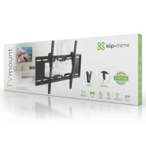 Klip Xtreme KTM-352 - Abrazadera - perfil bajo - para pantalla plana curva - bloqueable - acero - negro - tamaño de pantalla: 37"-80" - se puede instalar en la pared